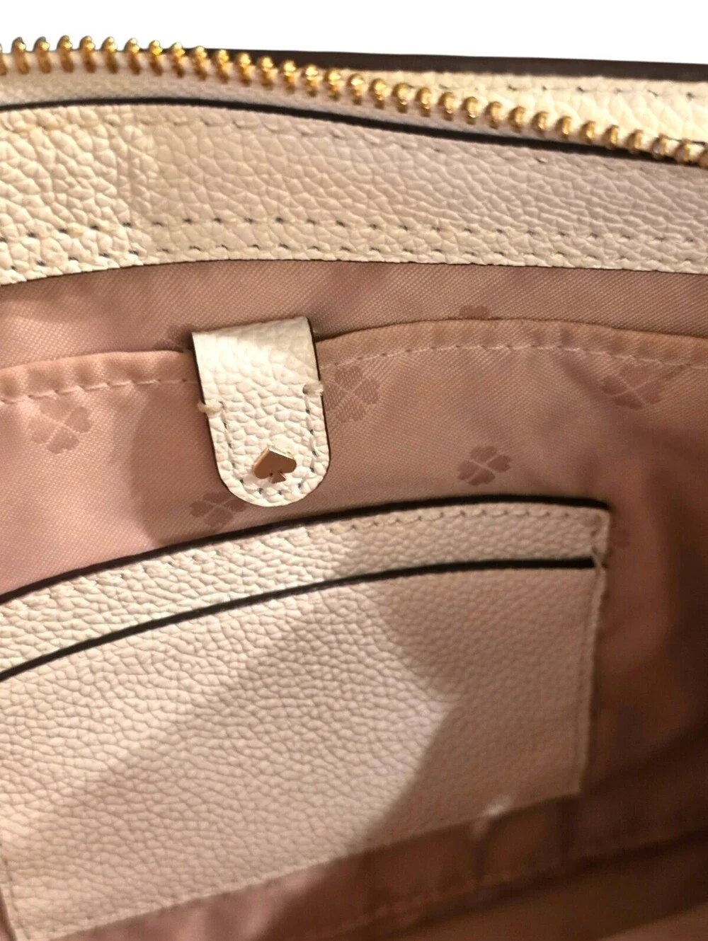 Kate Spade Leila Large Crossbody Pebbled Leather Warm Beige Colorblock S338